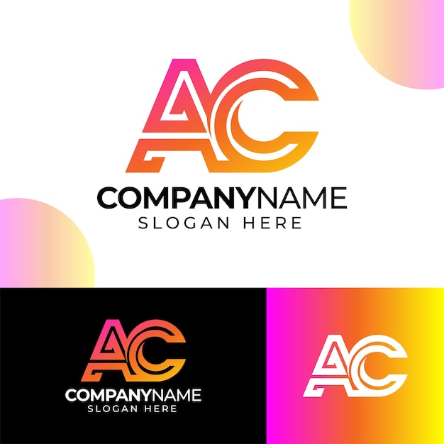 Letter AC inital Logo