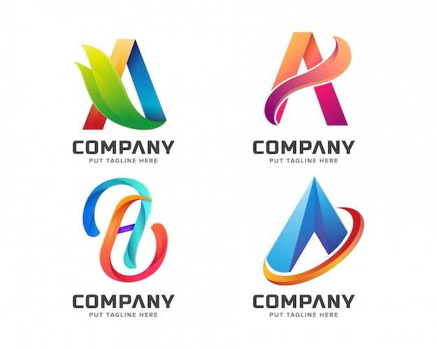 Letter Initial A logo Template para empresa