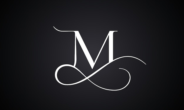 Letter m logo with infinity combination Modern trendy initial luxury m letter logo design