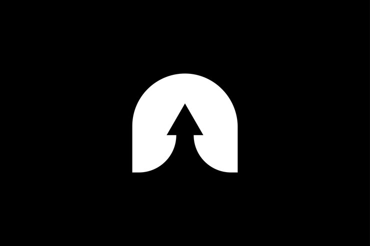 Letter N Up Down Arrow Logo Design Template
