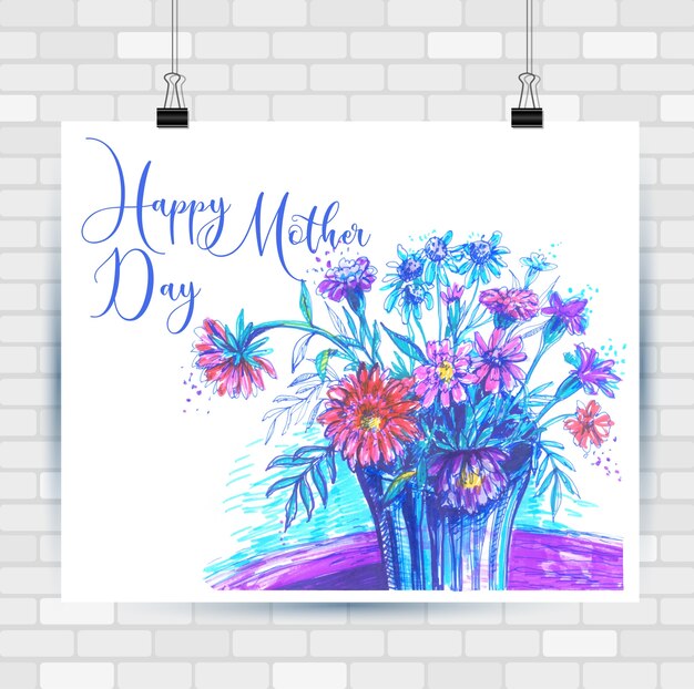 Lettering happy mothers day