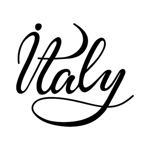 Lettering italy. ilustración vectorial