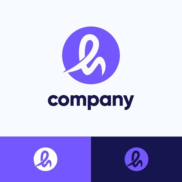 Vector lettermark business logo corporativo letra h logo