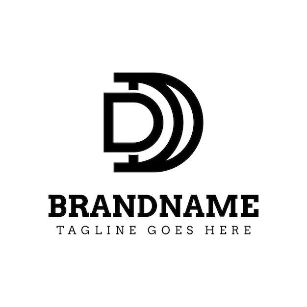 Letters DD Monogram Logo suitable for any business with D or DD initials