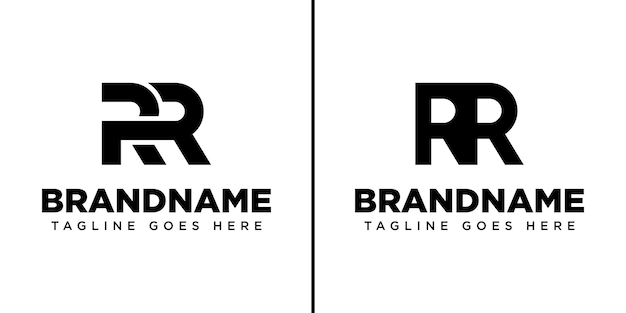 Letters RR Monogram Logo Set suitable for any brand with R or RR initials