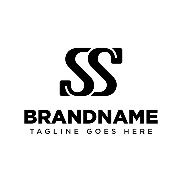 Letters SS Monogram Logo Set suitable for any brand with S or SS initials