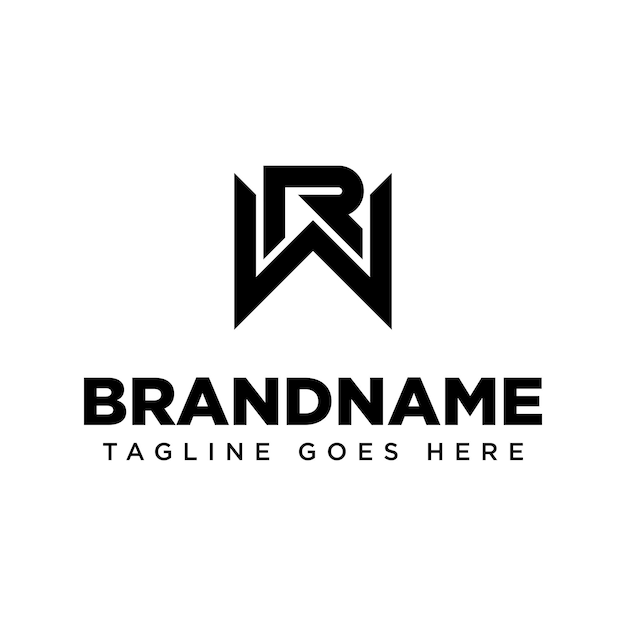 Letters WR Monogram Logo suitable for any brand with RW or WR initials