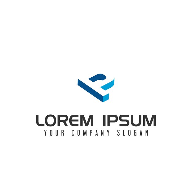 Lettter P Plantilla de concepto de diseño de logotipo de espacio negativo