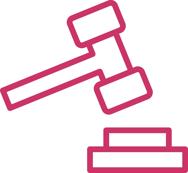 Ley de diseño vectorial Estilo del icono del martillo