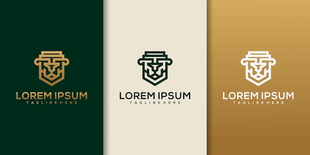 Ley del león con inspiración para el diseño del logotipo de pilar.