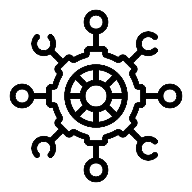 Ley del sistema central Vector de esquema de iconos Balance de valores Ley de la cultura central