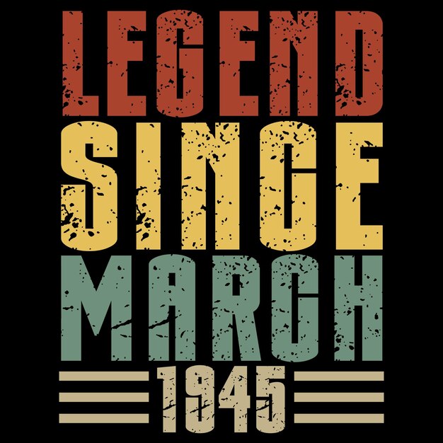 Leyenda desde marzo de 1945