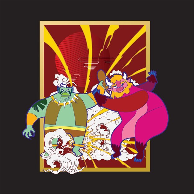 la leyenda urbana es una ilustración de vector de monstruo malo para póster y pegatina de fondo