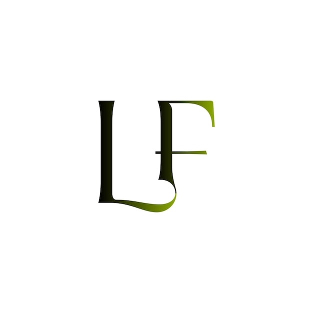 LF creativo inicial moderno minimalista atemporal espacio negativo monograma diseño de logotipo de negocio