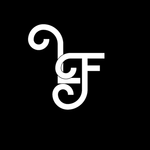 LF Diseño de letras del logotipo Letras iniciales Icono del logotipo LF Letra abstracta LF plantilla de diseño de logotipo minimalista L F vector de diseño de letras con colores negros LF logotipo