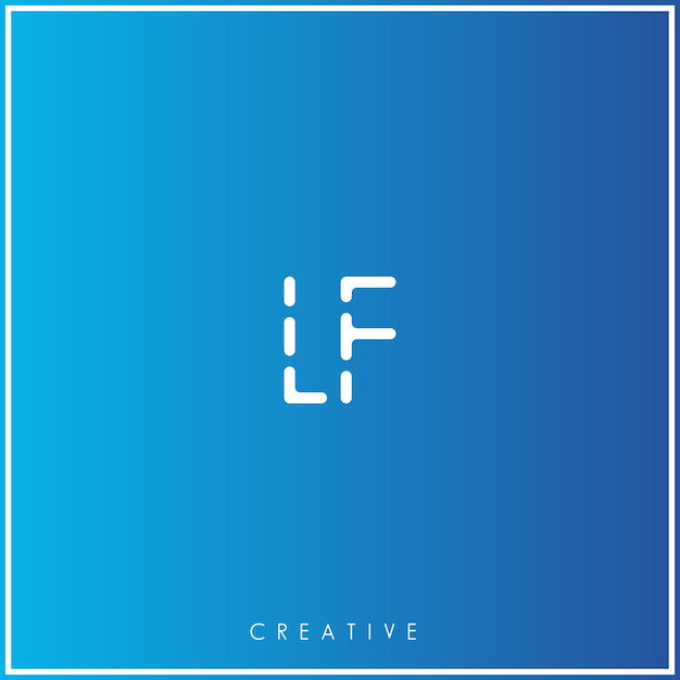LF Diseño de logotipo creativo Premium Vector Logotipo creativo Vector Ilustración letras del logotipo Logotipo