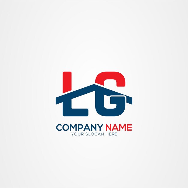 LG o GL Creative Modern Letters Elemento de diseño del logotipo