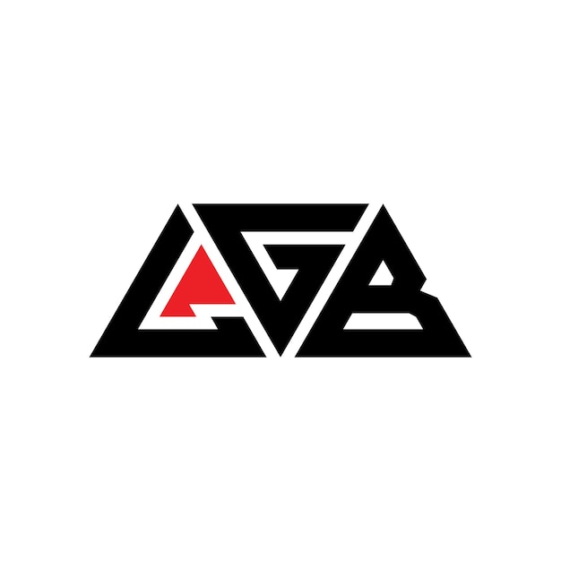 LGB triángulo diseño de logotipo con forma de triángulo LGB logotipo de diseño de triangle monograma LGB modelo de logotipo vectorial triángulo con color rojo logotipo triangular LGB sencillo elegante y lujoso logotipo LGB