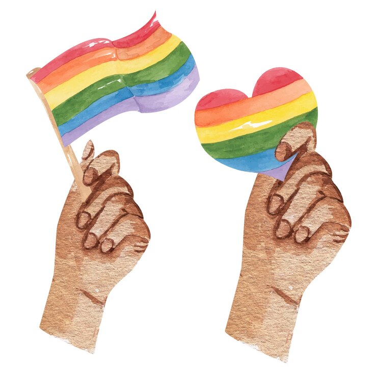 LGBT flag banner LGBTQ poster lesbiana gay bisexual etc símbolo acuarela papel tapiz patrón lov