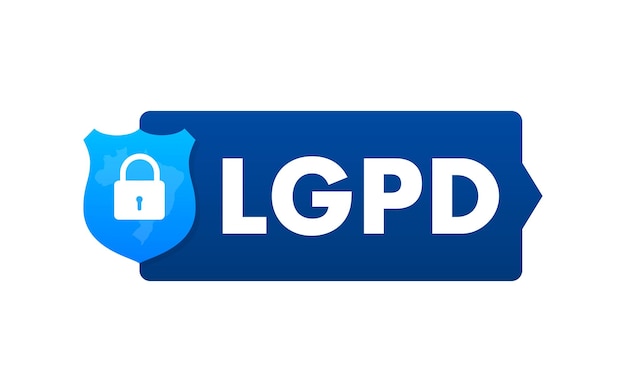 Lgpd autoridad brasileña de protección de datos dpa lei geral de prote o de dados ilustración de stock vectorial