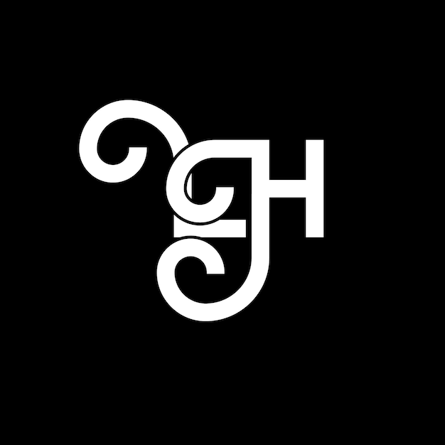LH Diseño de letras del logotipo Letras iniciales Icono del logotipo LH Letra abstracta LH plantilla de diseño de logotipo minimalista L H vector de diseño de letras con colores negros LH logotipo