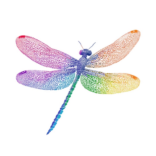 La libélula arco iris
