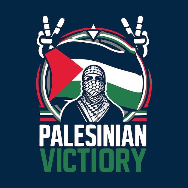 Vector libertad y paz en palestina diseño de camiseta diseño de impresión