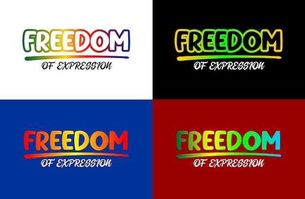 libertad tipografía diseño arco iris color