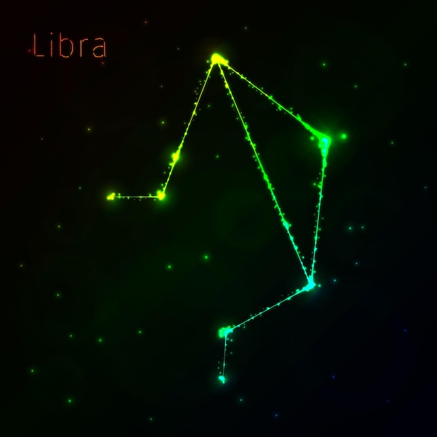 Libra silueta de luces