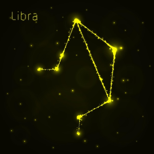 Libra silueta de luces