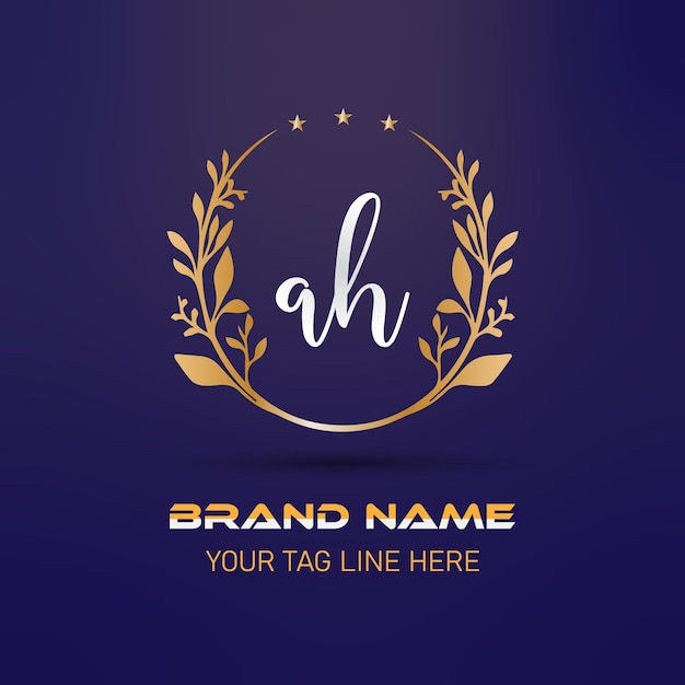 Libre letra vectorial ah gran paquete de logotipo diseño creativo diseño de logotipos modernos para su negocio