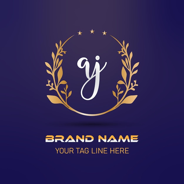 Libre letra vectorial aj gran paquete de logotipo diseño creativo diseño de logotipos modernos para su negocio