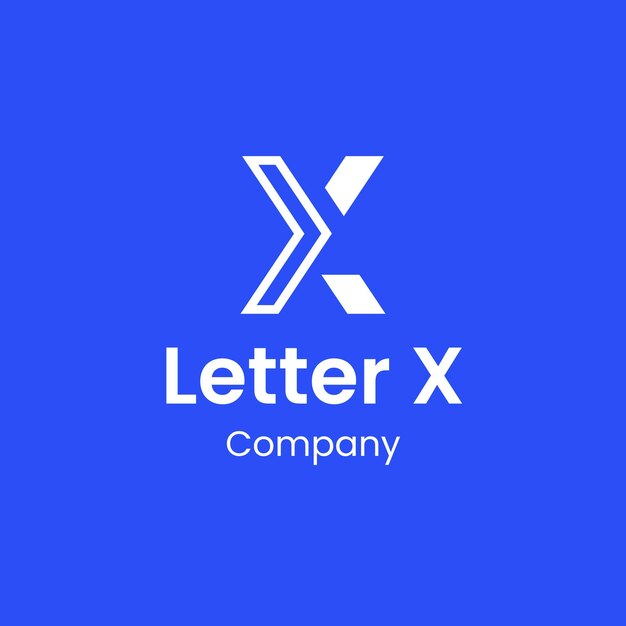 Libre vector azul letra moderna X logotipo de la empresa de negocios