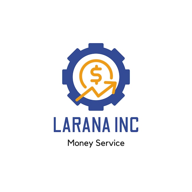 Libre vector azul simple y moderno logotipo de la compañía de servicios monetarios
