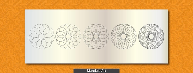 Vector libre vector hermoso mandala arte decorativo y template de diseño único.