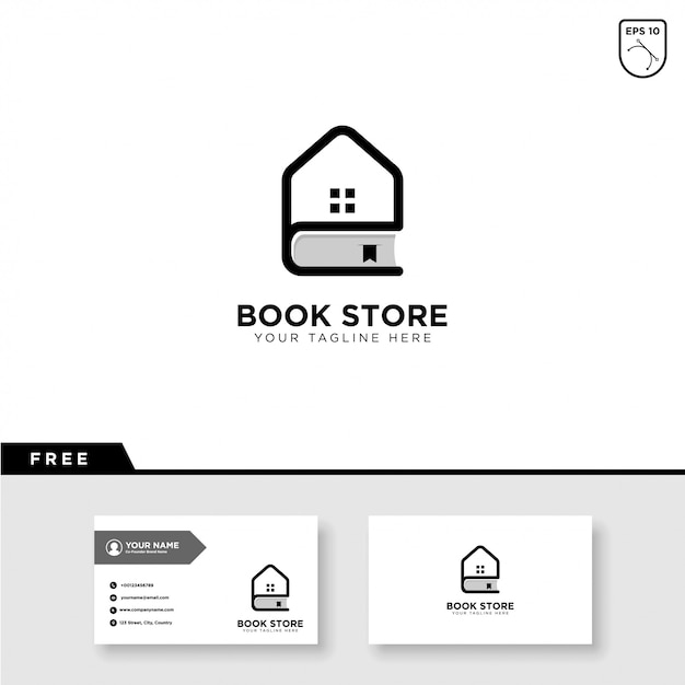 Librería de diseño de logotipo y plantilla de tarjeta de visita.