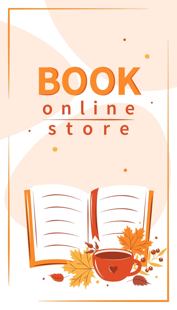 Vector librería en línea diseño de diseño para la venta de biblioteca en librería