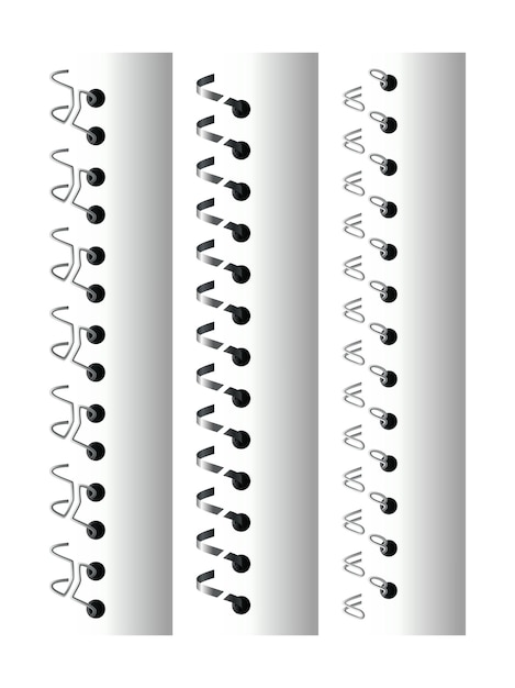 Libreta espirales alambre acero anillas encuadernaciones y muelles para agenda Encuadernación espiral o anillada para calendario en papel Separadores de página o puntada metálica