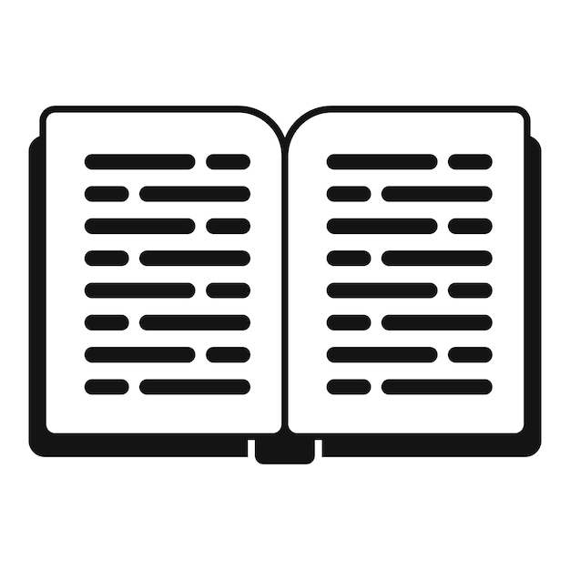 Libro abierto con líneas de texto que representan el conocimiento y el aprendizaje