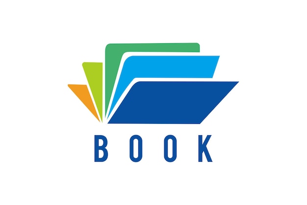 Libro abierto Logo Educación Diseño vectorial plano