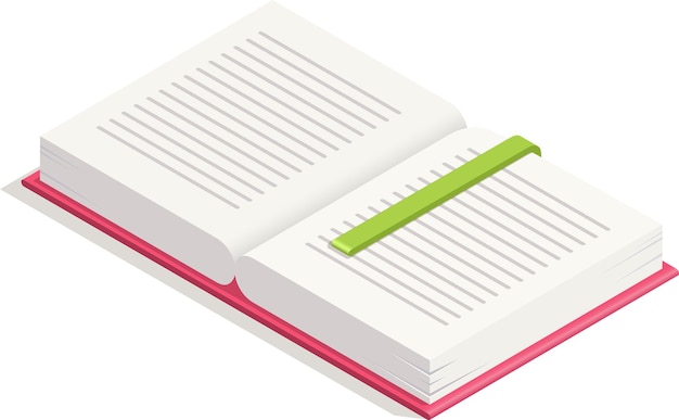 Libro abierto con un marcador verde en una mesa que invita a la exploración de sus páginas y un diseño intrincado que simboliza el aprendizaje sin fin, la creatividad y la inspiración