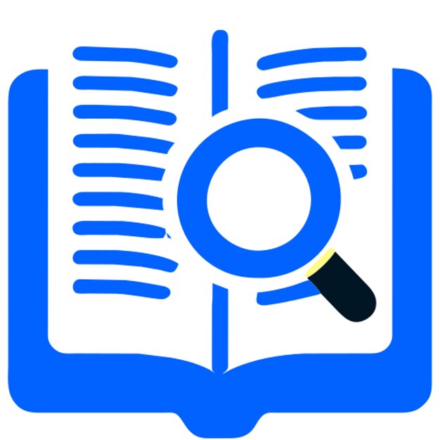 un libro abierto o una lupa para simbolizar el icono de exploración
