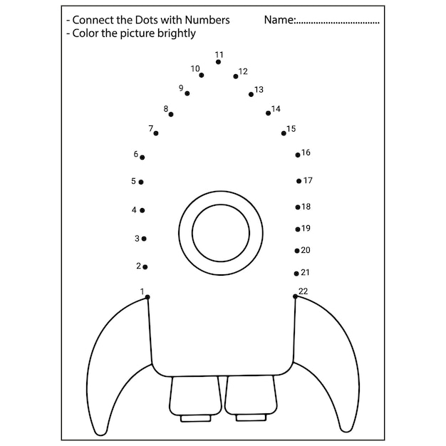 Libro de actividades de punto a punto espacial para niños