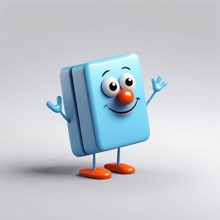 Vector libro azul renderizado en 3d