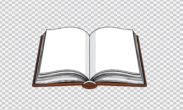 El libro en blanco abierto