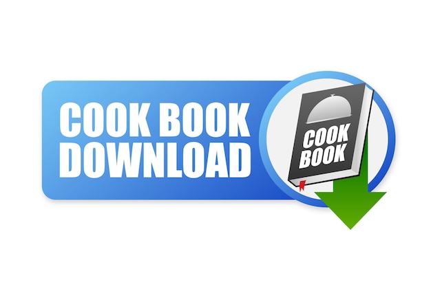 Libro de cocina Icono de libro de recetas Tenedor y cuchillo Ilustración vectorial