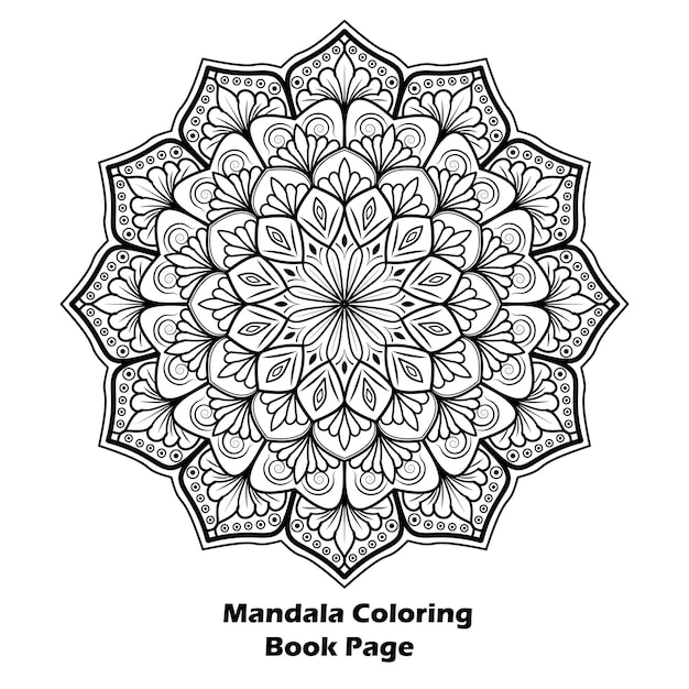 Libro Para Colorear Con Adorno De Triángulo Redondo Diseño De Mandala