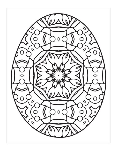 Libro de colorear para adultos de flor de mandala de huevo de Ester day