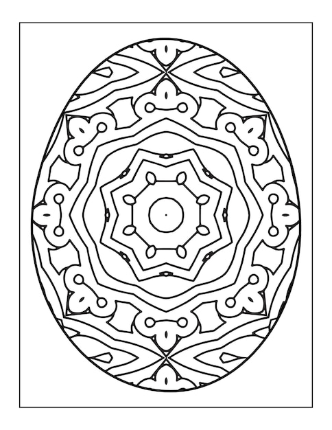 Libro de colorear para adultos de flor de mandala de huevo de Ester day