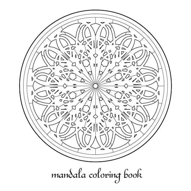 Vector libro para colorear para adultos mandala ornamento circular vectorial